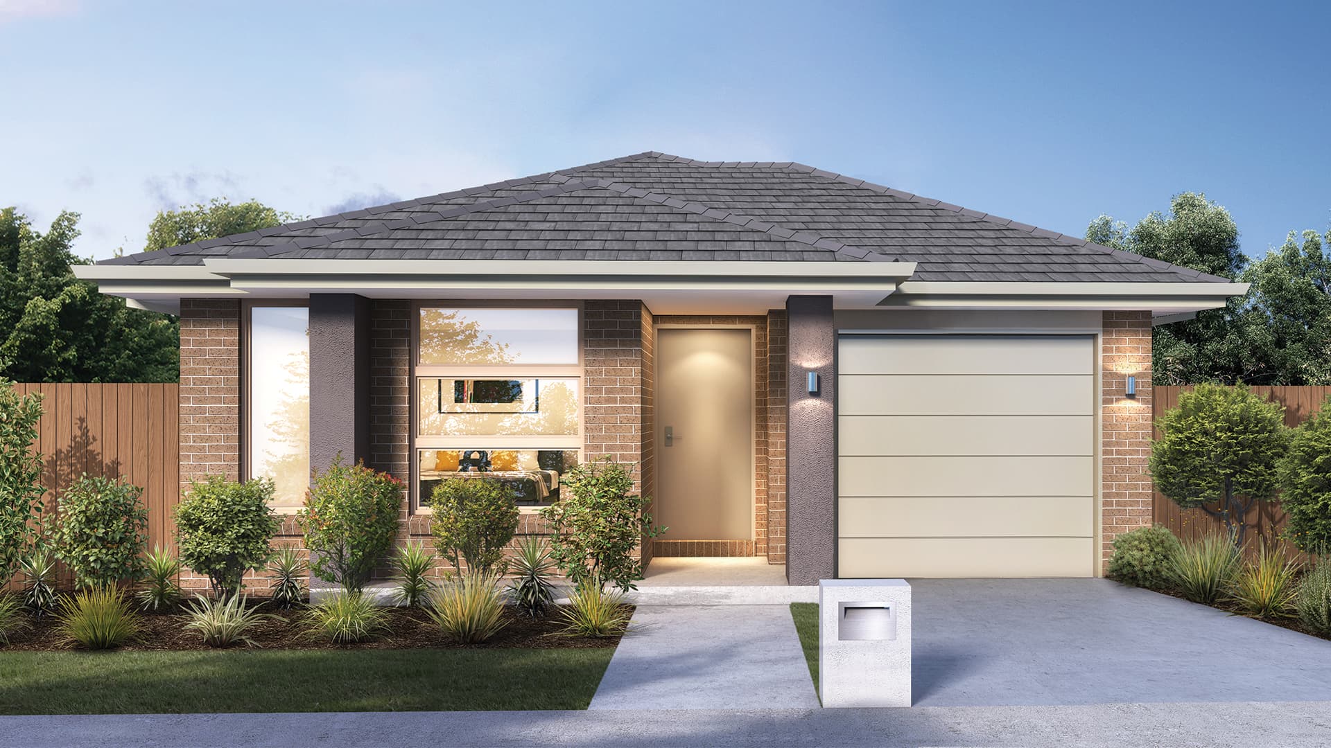Image showing the Aspen Brick Pier facade for Lot 205, Proposed Road, Calderwood